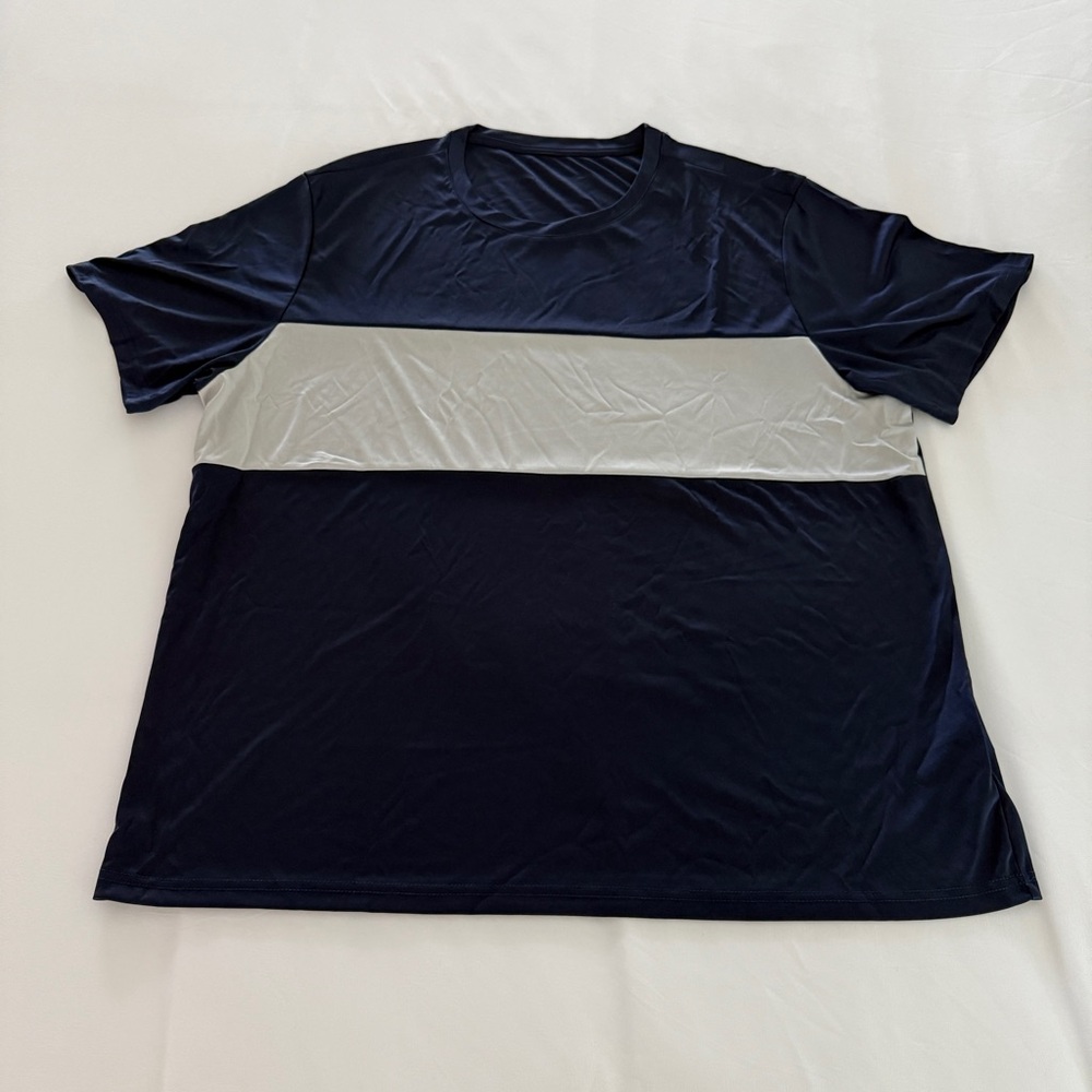 Manfinity Men’s Short Sleeve T-Shirt Colorblock Plus Size 3XL (US 2XL) Casual